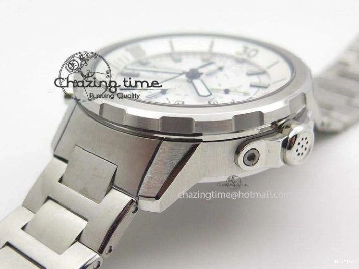 MIROTIME 0806 Versatile Aquatimer Chrono IW376803 V6F 1:1 Best Edition White Dial On SS Bracelet A 7359